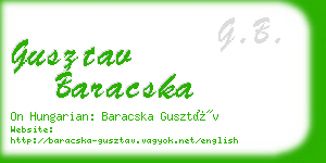 gusztav baracska business card